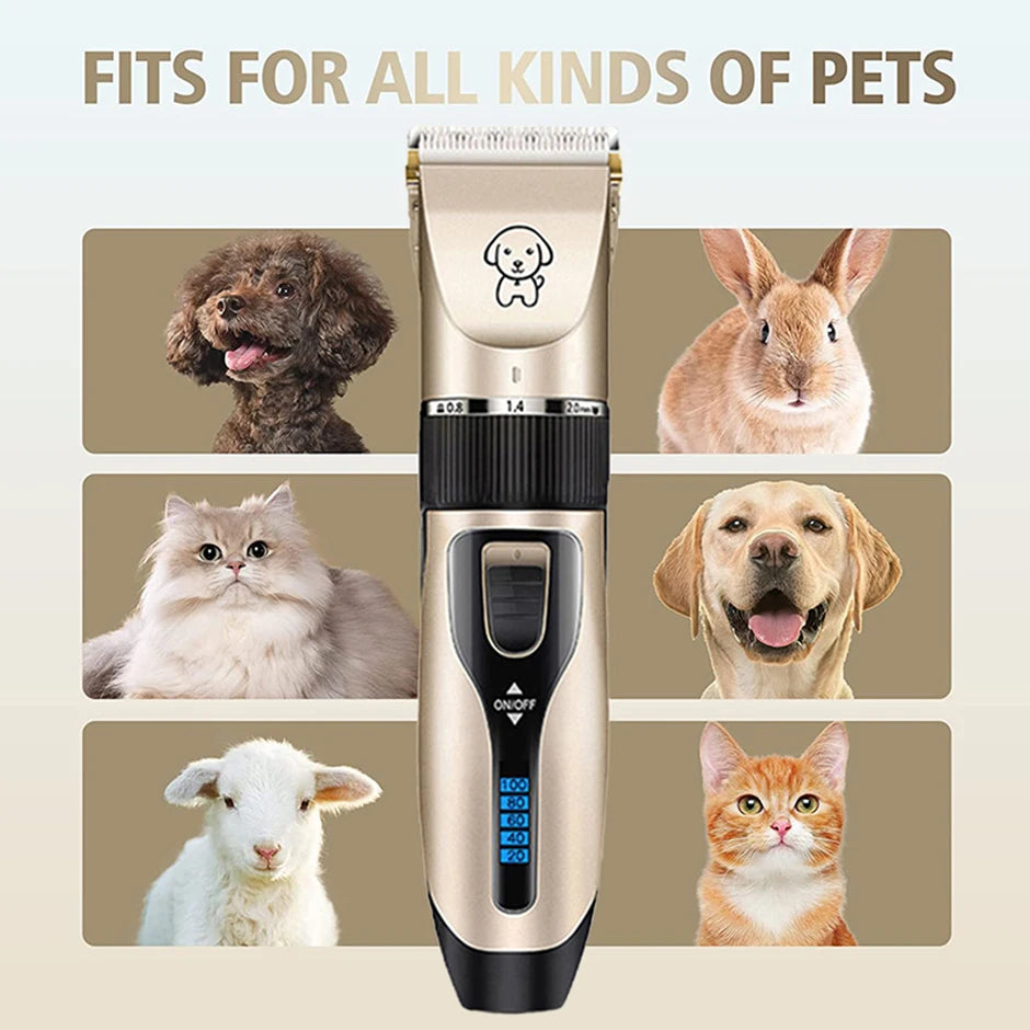 Professional Rechargeable Pet Hair Clipper – Low Noise Grooming Trimmer